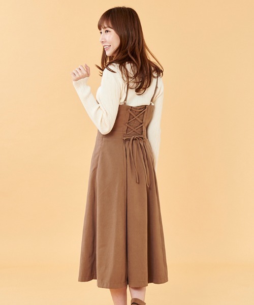 セール 後ろレースアップキャミワンピース ワンピース Pattern Fiona ワンピース Pattern Fiona ワンピース パターンフィオナ のファッション
