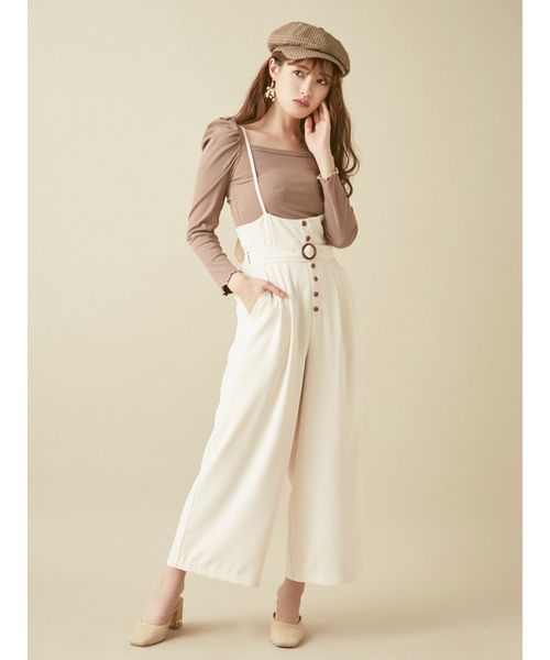 dazzlin(ダズリン)の「バックリボンパワショルトップス(Tシャツ/カットソー・レディース・オフホワイト/ブラック/ブルー/モカ・FREE)」の5枚目の写真