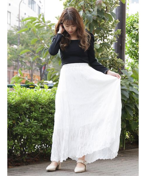 dazzlin(ダズリン)の「バックリボンパワショルトップス(Tシャツ/カットソー・レディース・オフホワイト/ブラック/ブルー/モカ・FREE)」の11枚目の写真