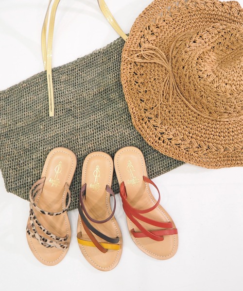 あしながおじさん（アシナガオジサン）の「リゾートサンダル / あしながおじさん（サンダル・レディース・ブラック/マルチ/レオパード/キャメル/レッド・LL/S/M/L）」の8枚目の写真