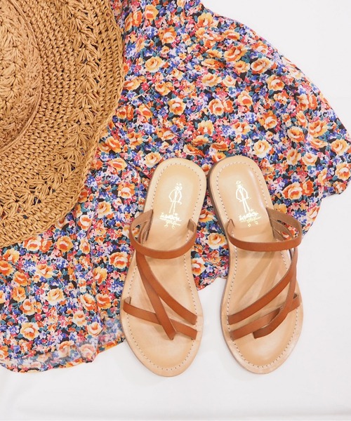 あしながおじさん（アシナガオジサン）の「リゾートサンダル / あしながおじさん（サンダル・レディース・ブラック/マルチ/レオパード/キャメル/レッド・LL/S/M/L）」の13枚目の写真