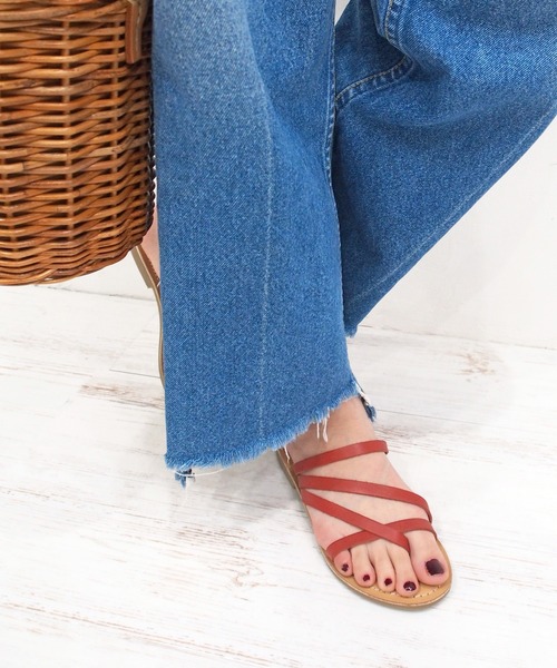 あしながおじさん（アシナガオジサン）の「リゾートサンダル / あしながおじさん（サンダル・レディース・ブラック/マルチ/レオパード/キャメル/レッド・LL/S/M/L）」の15枚目の写真