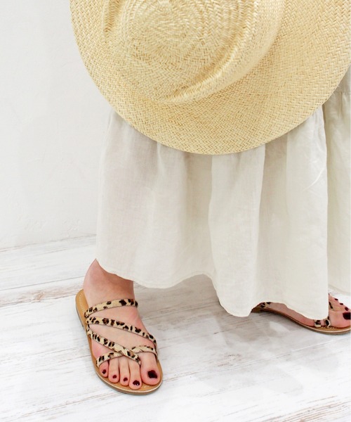 あしながおじさん（アシナガオジサン）の「リゾートサンダル / あしながおじさん（サンダル・レディース・ブラック/マルチ/レオパード/キャメル/レッド・LL/S/M/L）」の21枚目の写真