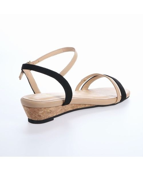 Fin（フィン）の「ダブルラインウエッジストラップサンダル（サンダル・レディース・ブラック/ベージュ/ネイビー/イエロー/グリーン/シルバー・22.5cm/23cm/23.5cm/24cm/24.5cm/25cm）」の7枚目の写真