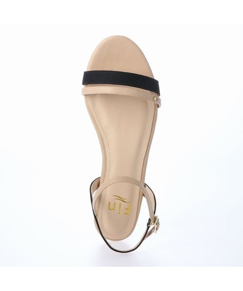 Fin（フィン）の「ダブルラインウエッジストラップサンダル（サンダル・レディース・ブラック/ベージュ/ネイビー/イエロー/グリーン/シルバー・22.5cm/23cm/23.5cm/24cm/24.5cm/25cm）」の10枚目の写真