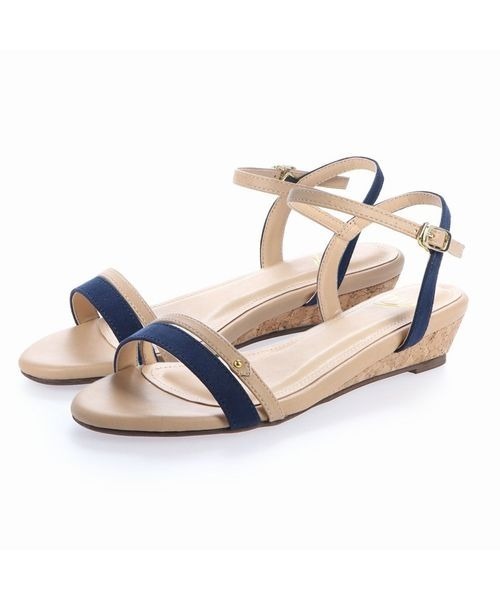 Fin（フィン）の「ダブルラインウエッジストラップサンダル（サンダル・レディース・ブラック/ベージュ/ネイビー/イエロー/グリーン/シルバー・22.5cm/23cm/23.5cm/24cm/24.5cm/25cm）」の20枚目の写真