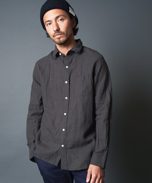 THE TWENTYSEVEN（ザ トゥエンティーセブン）の「The TWENTYSEVEN：LINEN STANDARD SHIRT リネンスタンダード シャツ（シャツ/ブラウス・メンズ・ホワイト/ブラック/ネイビー・M/L/XL）」の7枚目の写真