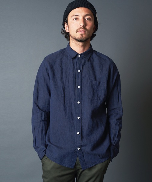 THE TWENTYSEVEN（ザ トゥエンティーセブン）の「The TWENTYSEVEN：LINEN STANDARD SHIRT リネンスタンダード シャツ（シャツ/ブラウス・メンズ・ホワイト/ブラック/ネイビー・M/L/XL）」の10枚目の写真