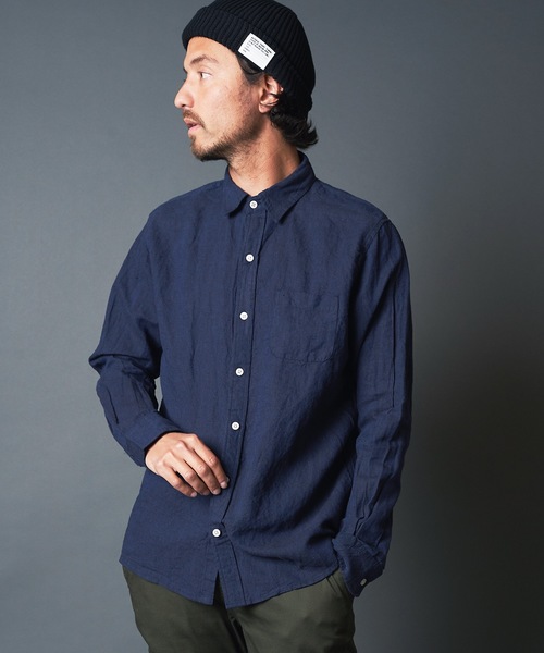 THE TWENTYSEVEN（ザ トゥエンティーセブン）の「The TWENTYSEVEN：LINEN STANDARD SHIRT リネンスタンダード シャツ（シャツ/ブラウス・メンズ・ホワイト/ブラック/ネイビー・M/L/XL）」の11枚目の写真