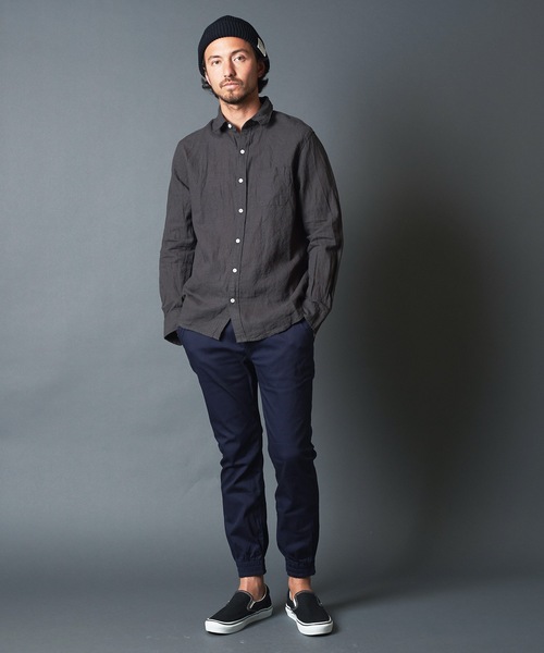 THE TWENTYSEVEN（ザ トゥエンティーセブン）の「The TWENTYSEVEN：LINEN STANDARD SHIRT リネンスタンダード シャツ（シャツ/ブラウス・メンズ・ホワイト/ブラック/ネイビー・M/L/XL）」の18枚目の写真