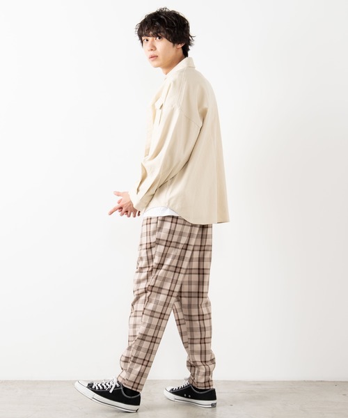 WEGO（ウィゴー）の「WEGO/TRチェックペグトップスラックス（スラックス・メンズ・ベージュ系その他2/ベージュ系その他3・MEDIUM/SMALL/LARGE）」の4枚目の写真