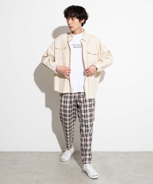 WEGO（ウィゴー）の「WEGO/TRチェックペグトップスラックス（スラックス・メンズ・ベージュ系その他2/ベージュ系その他3・MEDIUM/SMALL/LARGE）」の7枚目の写真