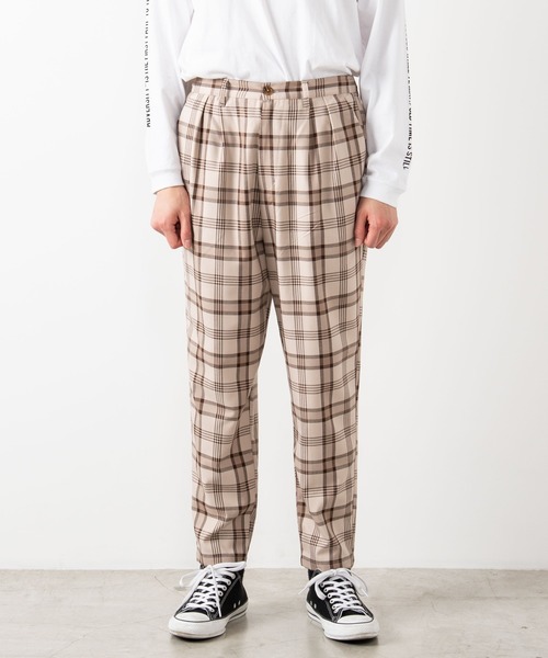 WEGO（ウィゴー）の「WEGO/TRチェックペグトップスラックス（スラックス・メンズ・ベージュ系その他2/ベージュ系その他3・MEDIUM/SMALL/LARGE）」の8枚目の写真