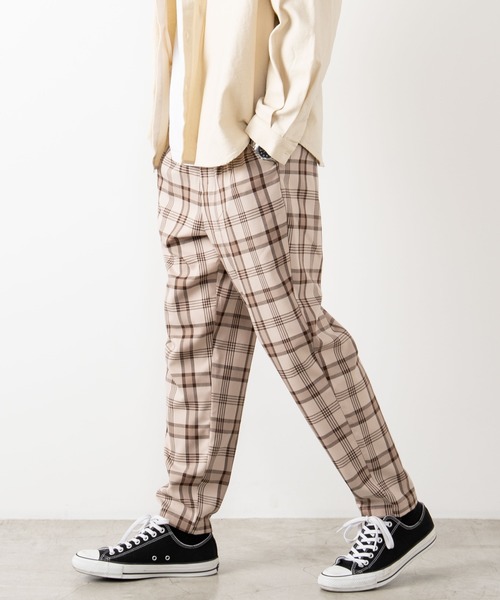 WEGO（ウィゴー）の「WEGO/TRチェックペグトップスラックス（スラックス・メンズ・ベージュ系その他2/ベージュ系その他3・MEDIUM/SMALL/LARGE）」の9枚目の写真