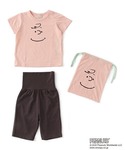 Petit Main プティマイン の Disney ミニーマウスデザイン 総柄tシャツ パンツパジャマセット ルームウェア パジャマ Wear