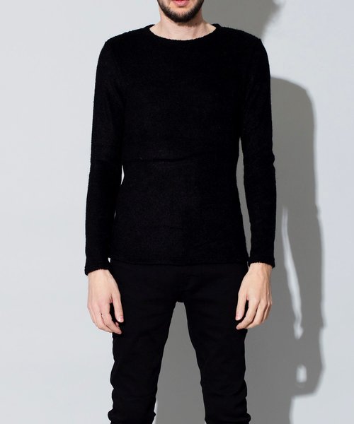 NO ID.（ノーアイディ）の「【NO ID.】Bicule Lamb Pile Crew Neck Pullover / ビキューレ ラム パイル クルーネック プルオーバー（ニット/セーター・メンズ・ライトグレー/ブラック/ネイビー/アイボリー/ダークグレー/ワイン・2/3/1）」の11枚目の写真