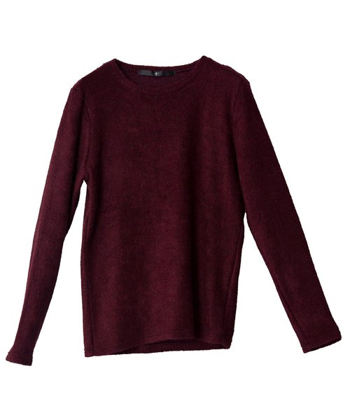 NO ID.（ノーアイディ）の「【NO ID.】Bicule Lamb Pile Crew Neck Pullover / ビキューレ ラム パイル クルーネック プルオーバー（ニット/セーター・メンズ・ライトグレー/ブラック/ネイビー/アイボリー/ダークグレー/ワイン・2/3/1）」の13枚目の写真