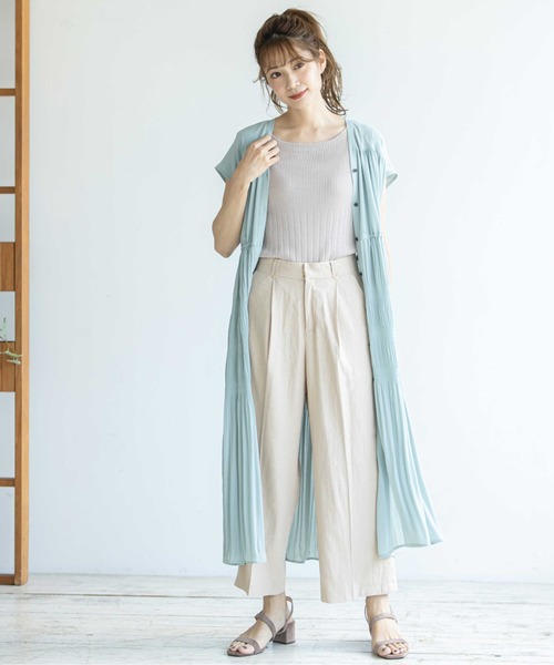 12Twelve Agenda(トゥエルブ アジェンダ)の「マジョリカプリーツシャツワンピース(ワンピース・レディース・ピンク/ミント/チャコールグレー・M)」の19枚目の写真