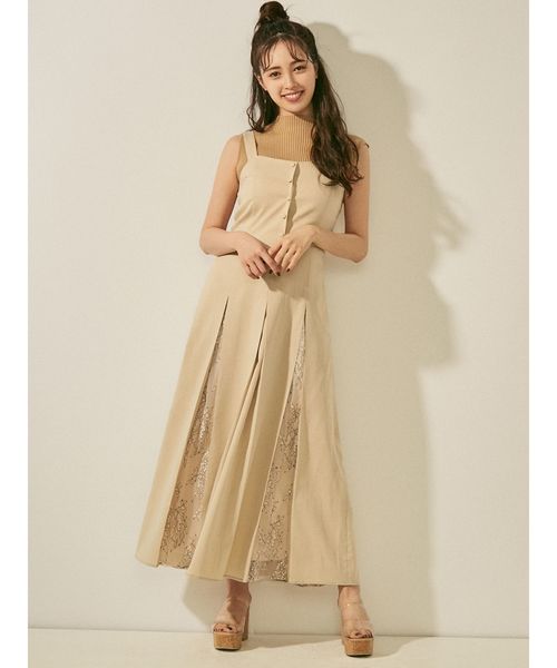 dazzlin(ダズリン)の「スプレースワンピース(ワンピース・レディース・アイボリー/ブラック・SMALL/MEDIUM)」の1枚目の写真