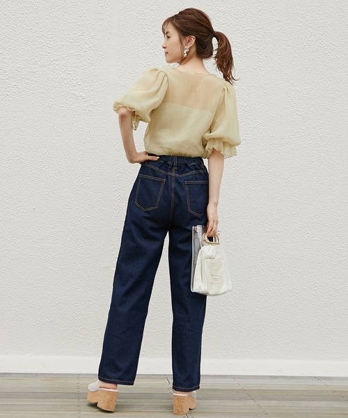 one after another NICE CLAUP（ワンアフターアナザーナイスクラップ）の「インナー付きプリーツシアトップス（シャツ/ブラウス・レディース・イエロー/アイボリー/ミント/モカ・FREE）」の15枚目の写真