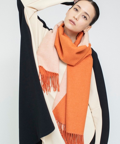 セール バイカラーストール ストール ショール Osmosis オズモーシス のファッション