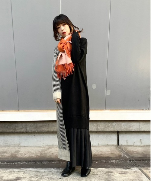 セール バイカラーストール ストール ショール Osmosis オズモーシス のファッション