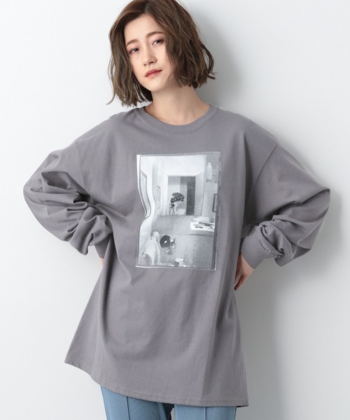 A part by（アパートバイ）の「Roberta　ロングスリーブTシャツ　918009（Tシャツ/カットソー・レディース・オフホワイト/ベージュ/グレー系その他4・FREE）」の3枚目の写真