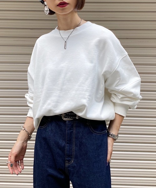 PAGEBOY（ページボーイ）の「バックオープンウラケプルオーバー(トレーナー/スウェット/裏毛)（スウェット・レディース・オフホワイト/ブラック/ダークブラウン/パープル・FREE）」の6枚目の写真