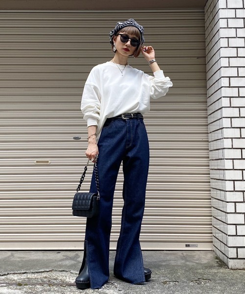 PAGEBOY（ページボーイ）の「バックオープンウラケプルオーバー(トレーナー/スウェット/裏毛)（スウェット・レディース・オフホワイト/ブラック/ダークブラウン/パープル・FREE）」の8枚目の写真