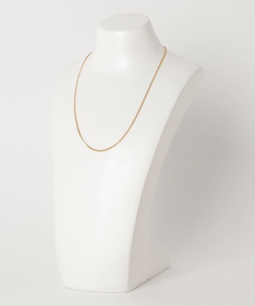 Anthe（アンテ）の「Anthe / stainless necklacce flat link chain type（ネックレス・レディース・ブラック/ゴールド/シルバー・FREE）」の6枚目の写真