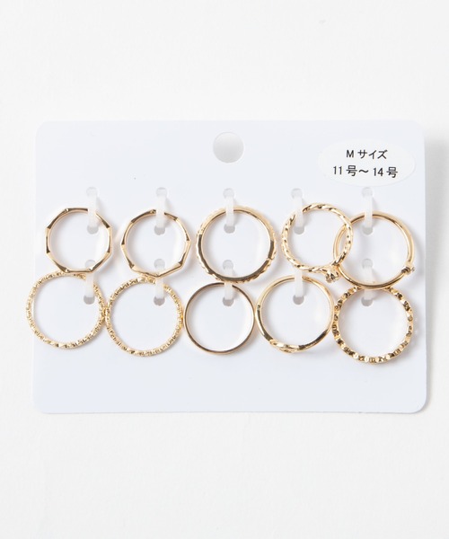 WEGO（ウィゴー）の「WEGO/【10点セット】セットリング（リング・レディース・シルバー/ゴールド・SMALL/MEDIUM）」の6枚目の写真