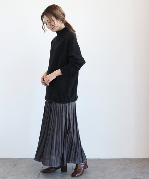 AMERICAN HOLIC（アメリカンホリック）の「ポコポコニットハイネックプルオーバー　＊（ニット/セーター・レディース・アイボリー/ライトグレー/ブラック/ライトイエロー/ブルー・FREE）」の11枚目の写真