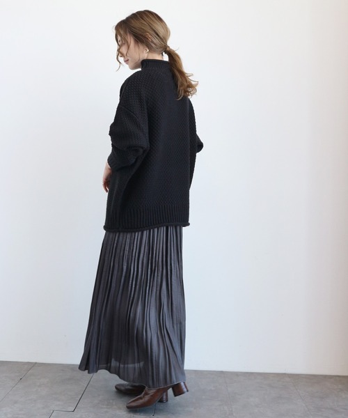 AMERICAN HOLIC（アメリカンホリック）の「ポコポコニットハイネックプルオーバー　＊（ニット/セーター・レディース・アイボリー/ライトグレー/ブラック/ライトイエロー/ブルー・FREE）」の12枚目の写真