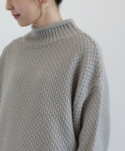 AMERICAN HOLIC（アメリカンホリック）の「ポコポコニットハイネックプルオーバー　＊（ニット/セーター・レディース・アイボリー/ライトグレー/ブラック/ライトイエロー/ブルー・FREE）」の13枚目の写真