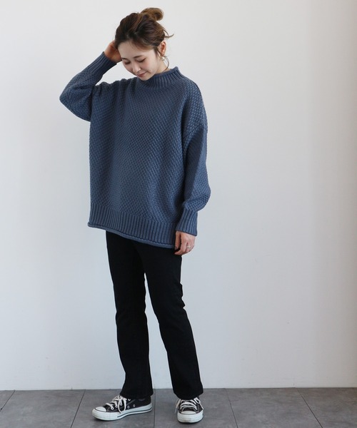 AMERICAN HOLIC（アメリカンホリック）の「ポコポコニットハイネックプルオーバー　＊（ニット/セーター・レディース・アイボリー/ライトグレー/ブラック/ライトイエロー/ブルー・FREE）」の18枚目の写真