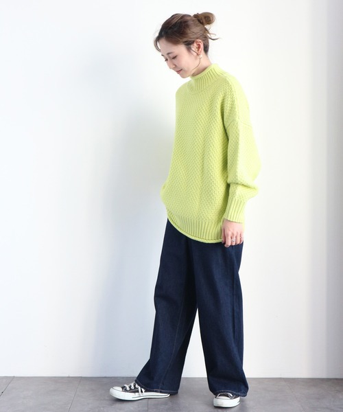 AMERICAN HOLIC（アメリカンホリック）の「ポコポコニットハイネックプルオーバー　＊（ニット/セーター・レディース・アイボリー/ライトグレー/ブラック/ライトイエロー/ブルー・FREE）」の19枚目の写真