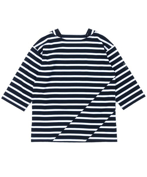 PHINGERIN（フィンガリン）の「PHINGERIN STROKE 3/4 TEE HIDE MARIN BORDER (PD-211-CS-021)（Tシャツ/カットソー・メンズ・ホワイト×ブラック/ブラック×ホワイト・MEDIUM/LARGE/X-LARGE）」の2枚目の写真