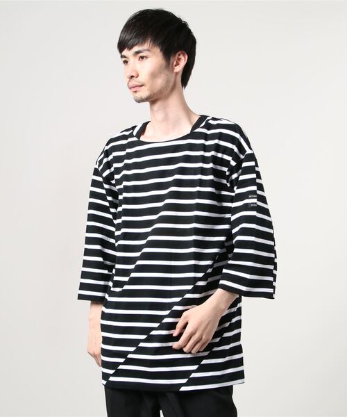 PHINGERIN（フィンガリン）の「PHINGERIN STROKE 3/4 TEE HIDE MARIN BORDER (PD-211-CS-021)（Tシャツ/カットソー・メンズ・ホワイト×ブラック/ブラック×ホワイト・MEDIUM/LARGE/X-LARGE）」の22枚目の写真