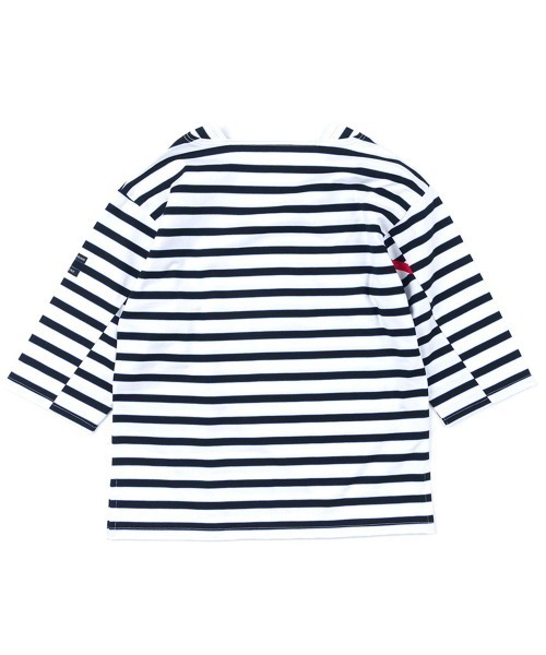 PHINGERIN（フィンガリン）の「PHINGERIN STROKE 3/4 TEE HIDE MARIN BORDER (PD-211-CS-021)（Tシャツ/カットソー・メンズ・ホワイト×ブラック/ブラック×ホワイト・MEDIUM/LARGE/X-LARGE）」の11枚目の写真