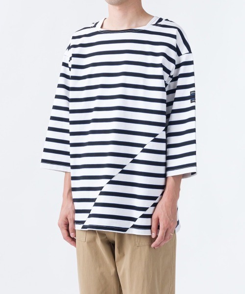 PHINGERIN（フィンガリン）の「PHINGERIN STROKE 3/4 TEE HIDE MARIN BORDER (PD-211-CS-021)（Tシャツ/カットソー・メンズ・ホワイト×ブラック/ブラック×ホワイト・MEDIUM/LARGE/X-LARGE）」の8枚目の写真