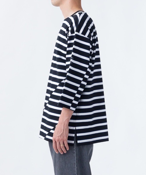 PHINGERIN（フィンガリン）の「PHINGERIN STROKE 3/4 TEE HIDE MARIN BORDER (PD-211-CS-021)（Tシャツ/カットソー・メンズ・ホワイト×ブラック/ブラック×ホワイト・MEDIUM/LARGE/X-LARGE）」の12枚目の写真