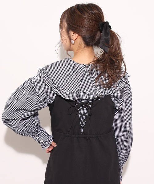 one after another NICE CLAUP（ワンアフターアナザーナイスクラップ）の「キャミジャンパースカート（ジャンパースカート・レディース・ホワイト系その他/ブラック/ブルーグレー/レオパード・FREE）」の20枚目の写真