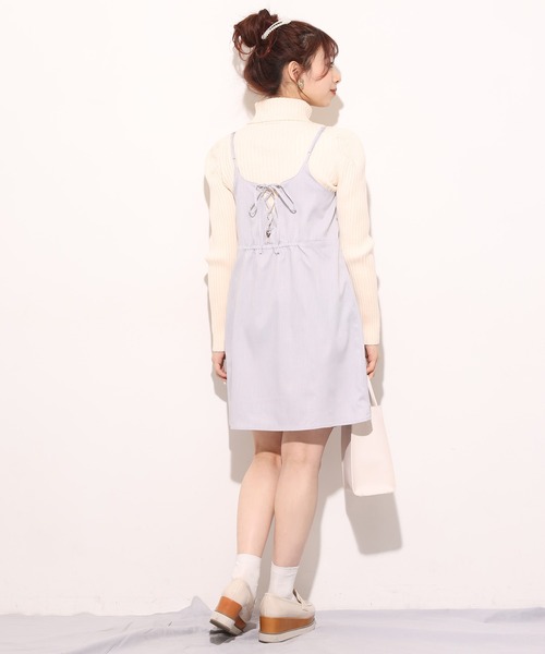 one after another NICE CLAUP（ワンアフターアナザーナイスクラップ）の「キャミジャンパースカート（ジャンパースカート・レディース・ホワイト系その他/ブラック/ブルーグレー/レオパード・FREE）」の12枚目の写真