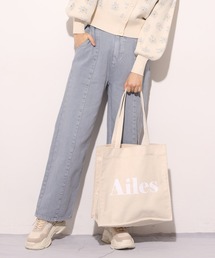 one after another NICE CLAUP | バックレースアップワイドデニム(デニムパンツ)