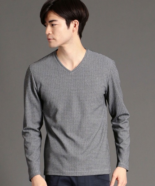 NICOLE CLUB FOR MEN（ニコルクラブフォーメン）の「ブロックリンクス長袖カットソー（Tシャツ/カットソー・メンズ・ホワイト/ボルドー/ブラック/その他1/ネイビー・LARGE/MEDIUM/X-LARGE）」の5枚目の写真