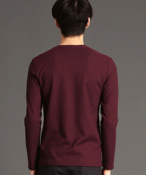 NICOLE CLUB FOR MEN（ニコルクラブフォーメン）の「ブロックリンクス長袖カットソー（Tシャツ/カットソー・メンズ・ホワイト/ボルドー/ブラック/その他1/ネイビー・LARGE/MEDIUM/X-LARGE）」の9枚目の写真