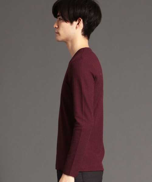NICOLE CLUB FOR MEN（ニコルクラブフォーメン）の「ブロックリンクス長袖カットソー（Tシャツ/カットソー・メンズ・ホワイト/ボルドー/ブラック/その他1/ネイビー・LARGE/MEDIUM/X-LARGE）」の6枚目の写真