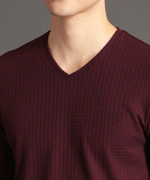 NICOLE CLUB FOR MEN（ニコルクラブフォーメン）の「ブロックリンクス長袖カットソー（Tシャツ/カットソー・メンズ・ホワイト/ボルドー/ブラック/その他1/ネイビー・LARGE/MEDIUM/X-LARGE）」の10枚目の写真