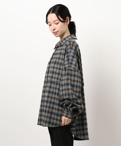 CONVERSE STARS（コンバーススターズ）の「チェックブラウス（シャツ/ブラウス・レディース・ブラウン/グリーン・FREE）」の11枚目の写真