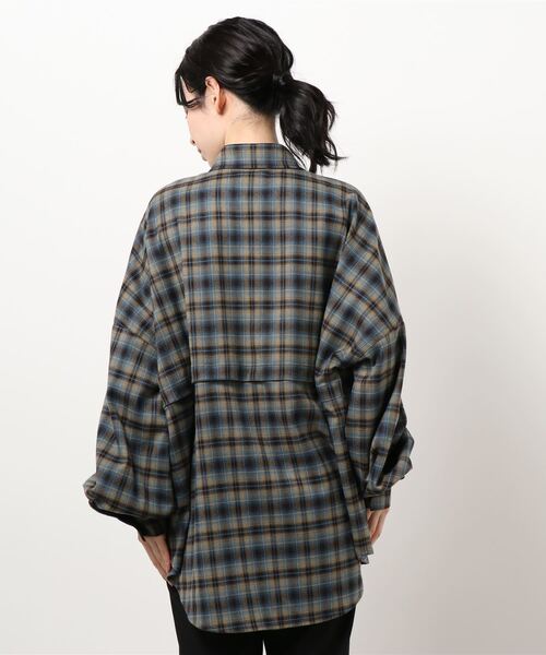 CONVERSE STARS（コンバーススターズ）の「チェックブラウス（シャツ/ブラウス・レディース・ブラウン/グリーン・FREE）」の12枚目の写真